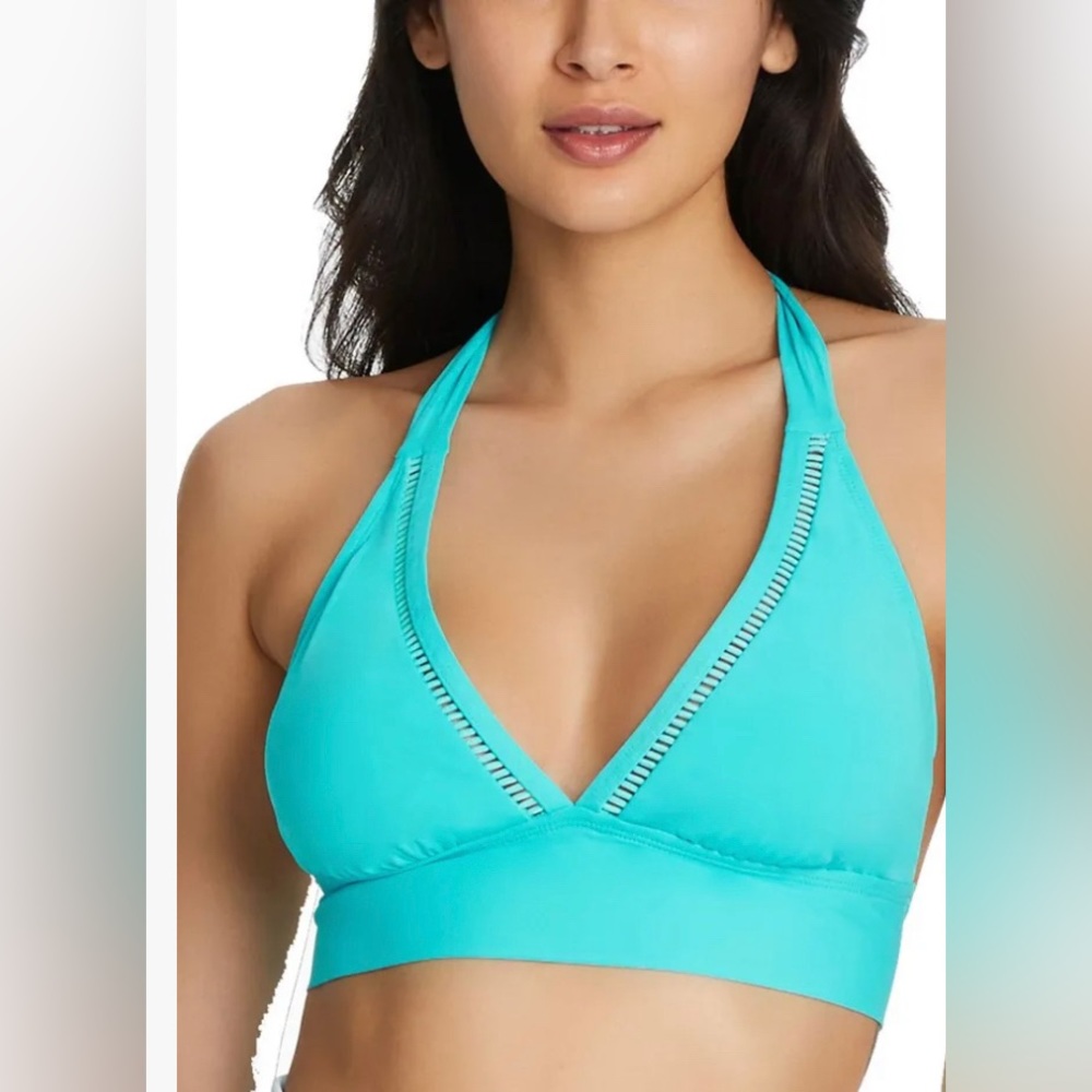 Bleu By Rod Beattie women’s Behind the Seams Halter Bikini Top in wave runner 4